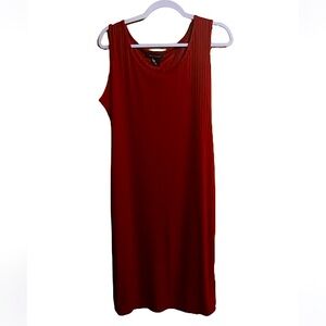 Ashley Stewart Rust Orange Knit Bodycon Midi Dress Size 14/16 NWT Hoco Party GNO